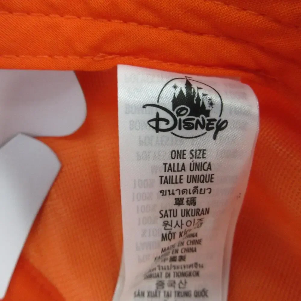 Turning Red Disney Hat Baseball Cap One Size Unisex Kids Orange Velour Faux Fur